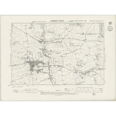 1938 Map of Devonshire XXII.NW, 1943 Print
