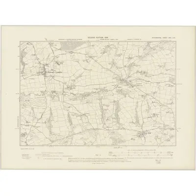 1903 Map of Devonshire XXII.SE, 1906 Print