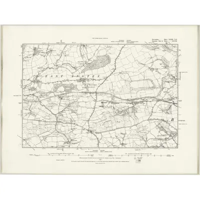 1887 Map of Devonshire XXIII.NE, 1889 Print