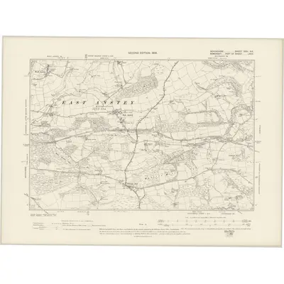 1903 Map of Devonshire XXIII.NE, 1906 Print