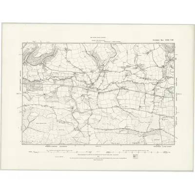 1887 Map of Devonshire XXIII.NW, 1889 Print