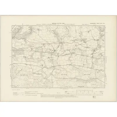 1903 Map of Devonshire XXIII.NW, 1905 Print