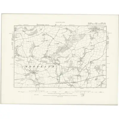1887 Map of Devonshire XXIV.NE, 1889 Print