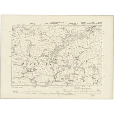 1902 Map of Devonshire XXIV.NE, 1905 Print