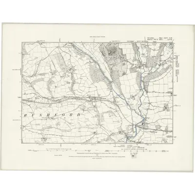 1887 Map of Devonshire XXIV.NW, 1889 Print