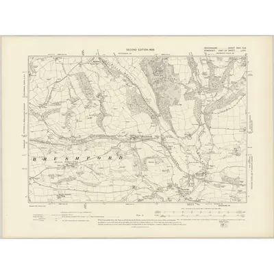 1902 Map of Devonshire XXIV.NW, 1906 Print