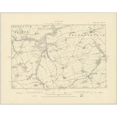 1886 Map of Devonshire XXIX.SW