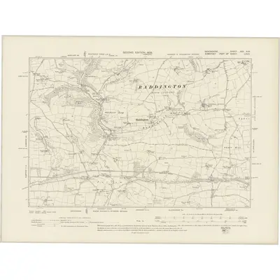 1902 Map of Devonshire XXV.NW, 1906 Print