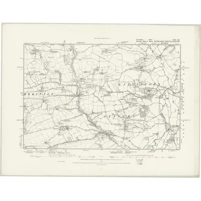 1886 Map of Devonshire XXV.SE, 1889 Print