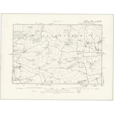 1886 Map of Devonshire XXV.SW, 1888 Print