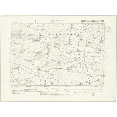 1903 Map of Devonshire XXV.SW, 1938 Print
