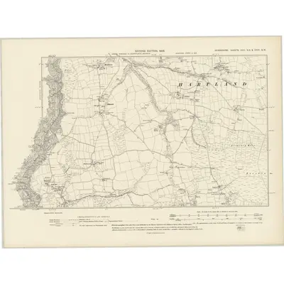 1904 Map of Devonshire XXVI.NE & XXVII.NW, 1906 Print