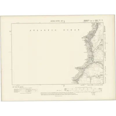 1904 Map of Devonshire XXVI.SE, 1907 Print
