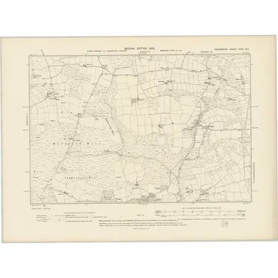 1904 Map of Devonshire XXVII.NE, 1906 Print