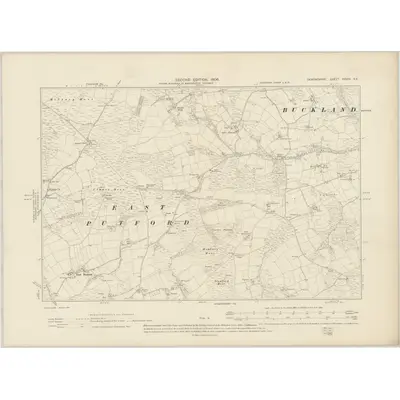 1904 Map of Devonshire XXVIII.SE, 1906 Print