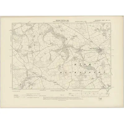 1903 Map of Devonshire XXX.NE, 1905 Print