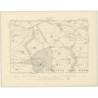 1886 Map of Devonshire XXX.NW