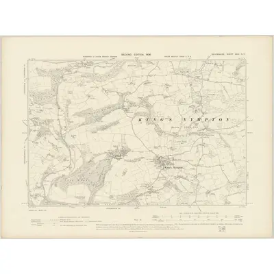 1903 Map of Devonshire XXXI.NE, 1906 Print