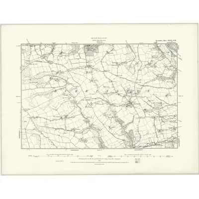 1886 Map of Devonshire XXXI.SW, 1888 Print
