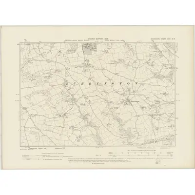 1903 Map of Devonshire XXXI.SW, 1906 Print