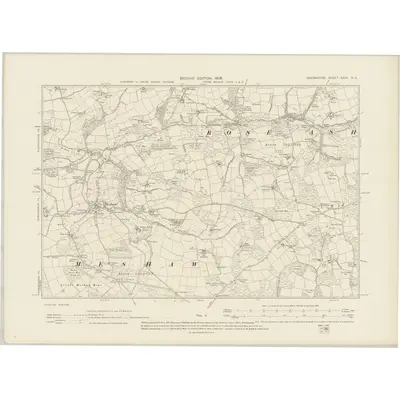 1903 Map of Devonshire XXXII.NE, 1906 Print