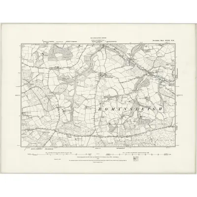 1887 Map of Devonshire XXXII.NW, 1888 Print