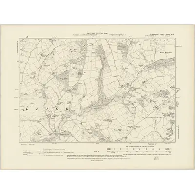 1903 Map of Devonshire XXXII.SW, 1906 Print