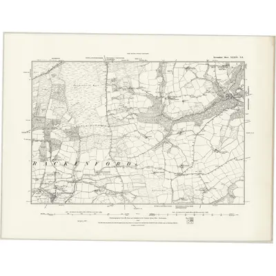 1887 Map of Devonshire XXXIII.NE, 1889 Print