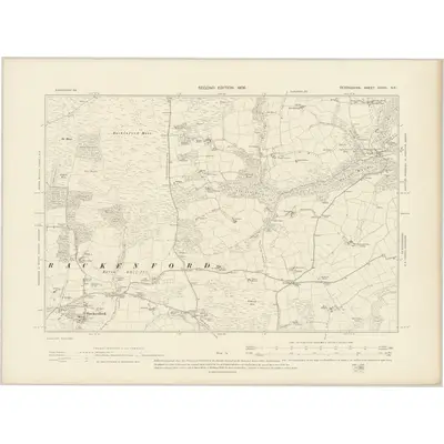 1903 Map of Devonshire XXXIII.NE, 1906 Print