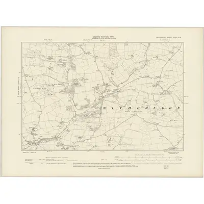 1903 Map of Devonshire XXXIII.SW, 1906 Print