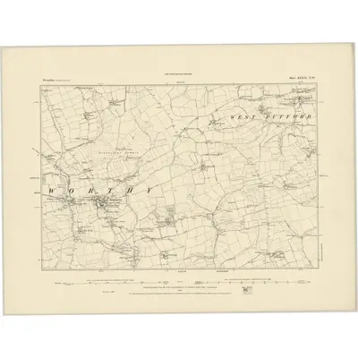 1884 Map of Devonshire XXXIX.NW