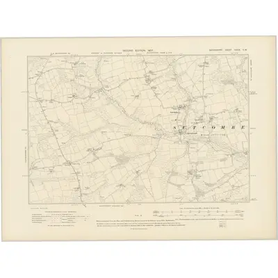 1905 Map of Devonshire XXXIX.SW, 1907 Print