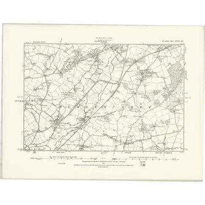 1887 Map of Devonshire XXXV.SE, 1888 Print