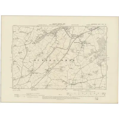 1903 Map of Devonshire XXXV.SE, 1906 Print