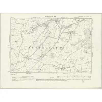 1903 Map of Devonshire XXXV.SE, 1931 Print