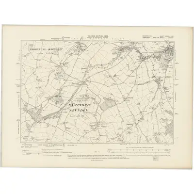 1903 Map of Devonshire XXXVI.NW, 1906 Print