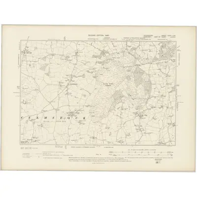 1903 Map of Devonshire XXXVI.SW, 1906 Print
