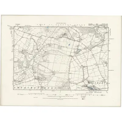 1887 Map of Devonshire XXXVII.SW, 1889 Print