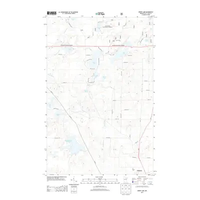 2013 Map of Dewey Lake, 2013 Print