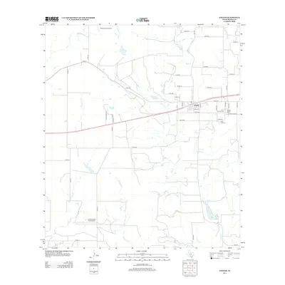 2013 Map of D'Hanis, 2013 Print