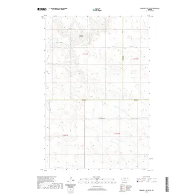 2020 Map of Diamond G Butte NW, 2020 Print