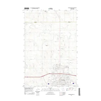 2014 Map of Dickinson North, 2014 Print
