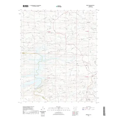2020 Map of Dierks Dam, 2020 Print