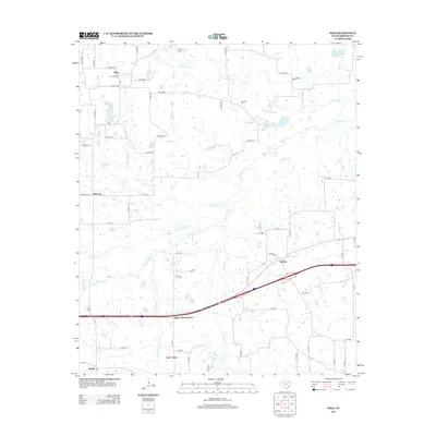 2013 Map of Dike, 2013 Print