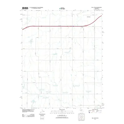 2012 Map of Dill City NE, 2012 Print