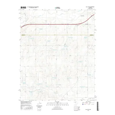2016 Map of Dill City NE, 2016 Print