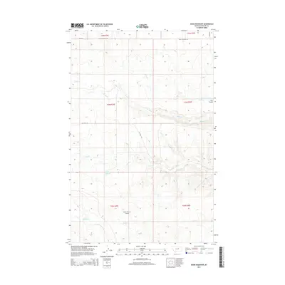 2014 Map of Dione Reservoir, 2014 Print