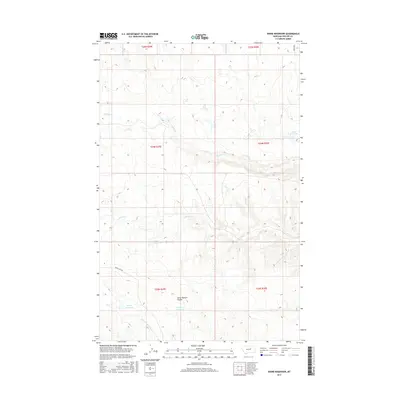 2017 Map of Dione Reservoir, 2017 Print