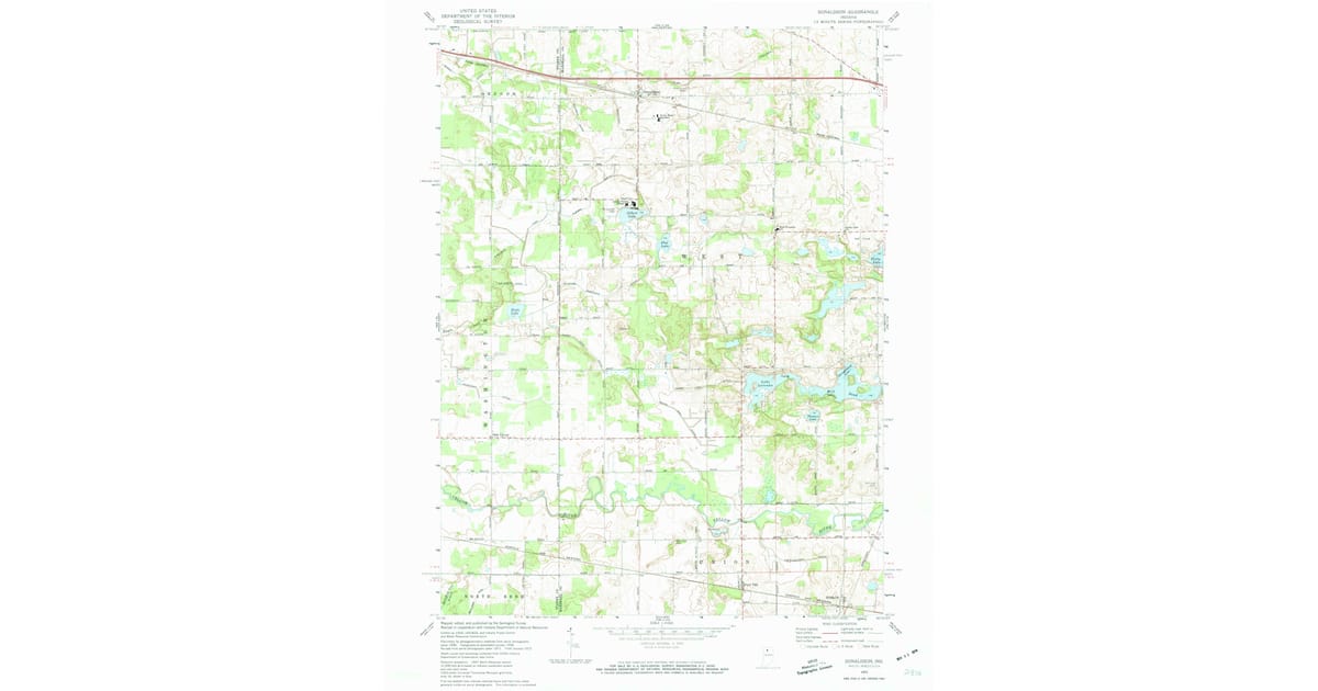 1972 Map of Donaldson, Marshall County, IN — High-Res | Pastmaps