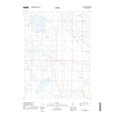 2018 Map of Dorris Reservoir, 2018 Print